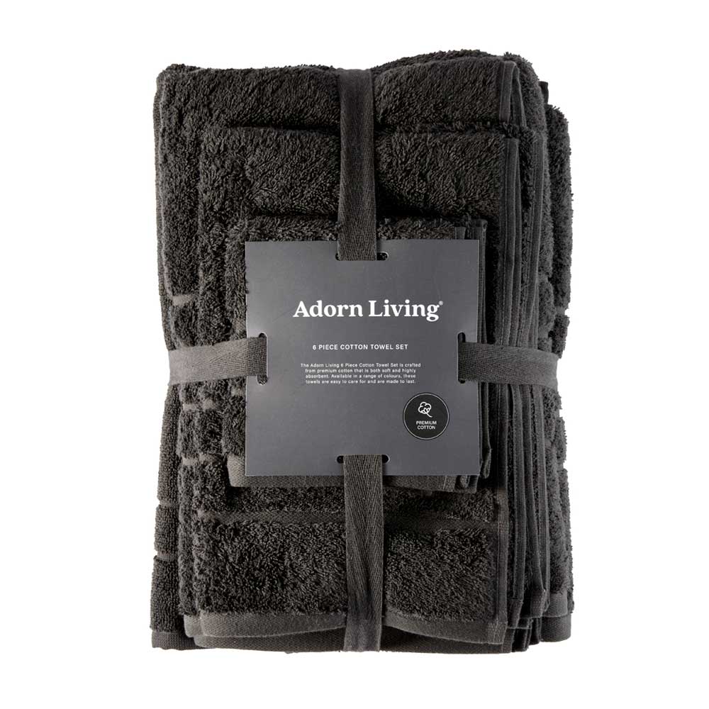 Adorn Living Essential Bath Towel 6 Pack