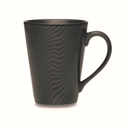 Noritake Black On Black 4 Piece Mug Set 350ml