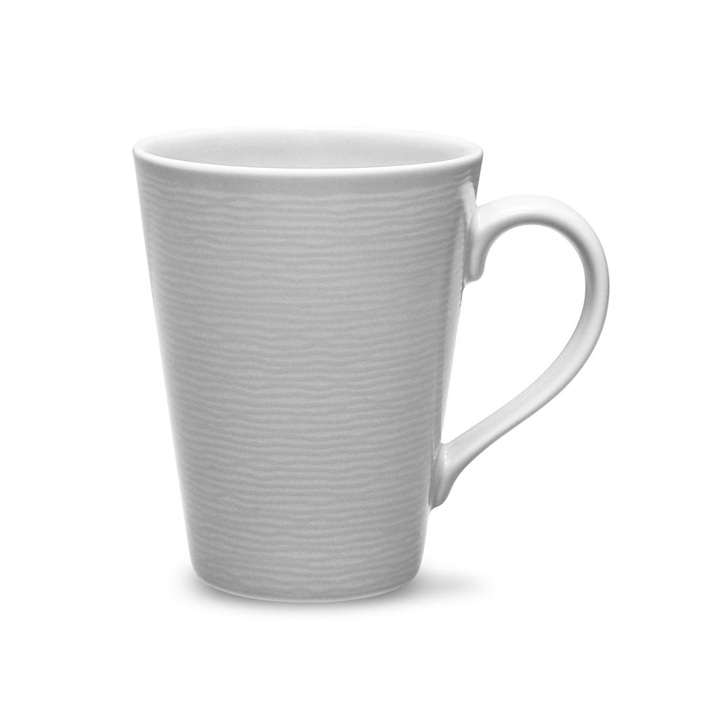 Noritake Grey on Grey Swirl Mug Set of 4