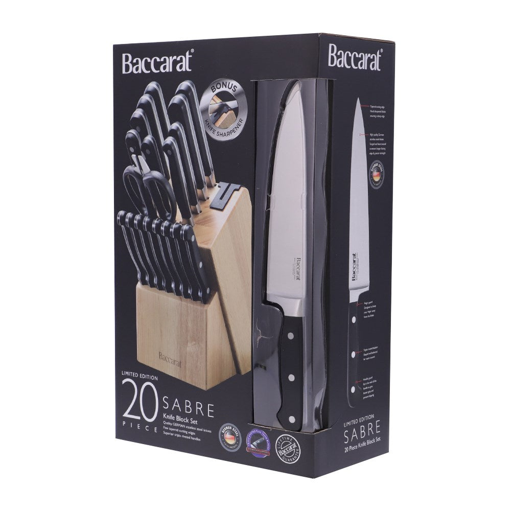 Baccarat SABRE Knife Block 20 Piece