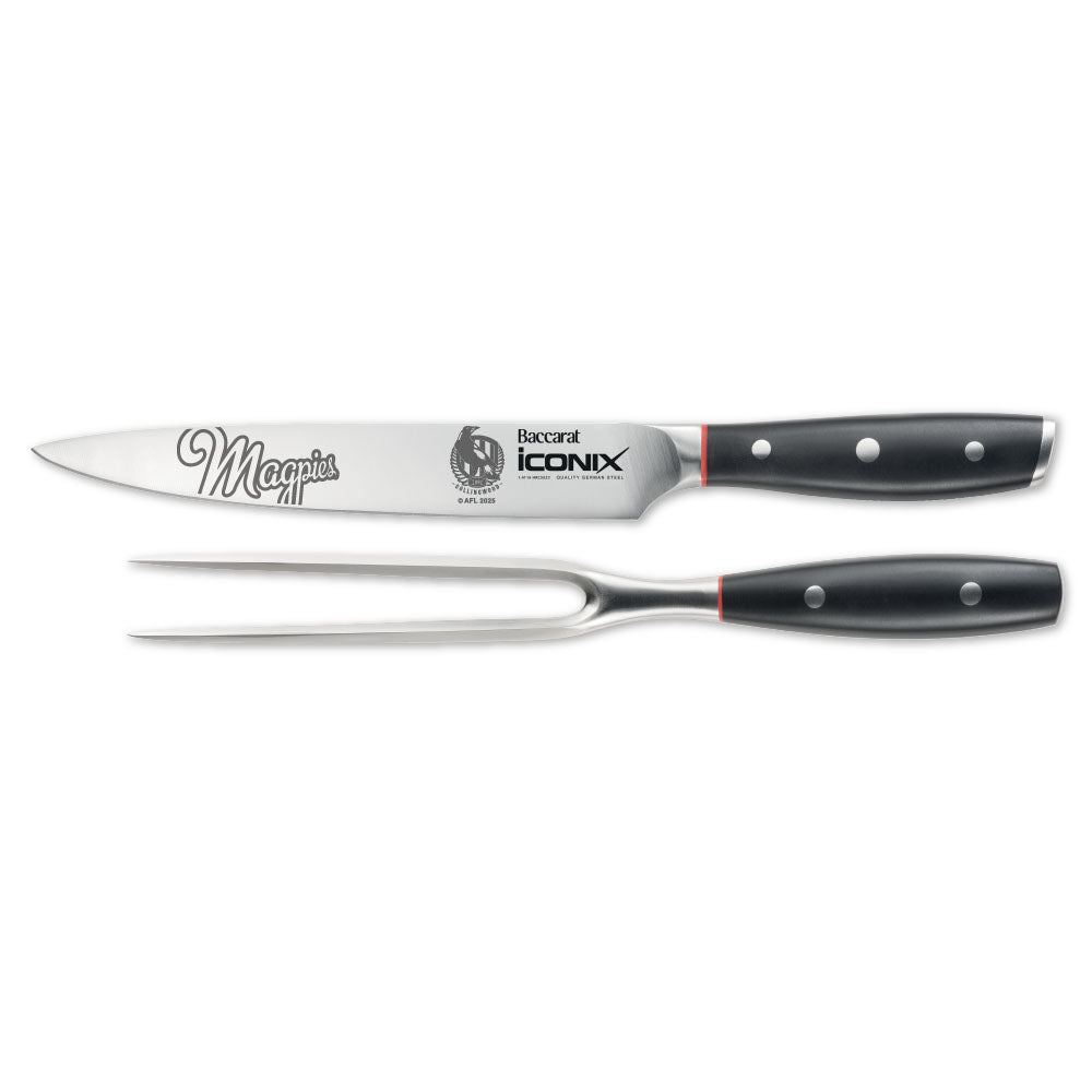 Baccarat iconiX Carving Knife Set AFL Collingwood Magpies at MyHouse