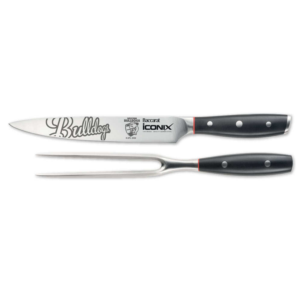 Baccarat iconiX Carving Knife Set AFL Western Bulldogs at MyHouse