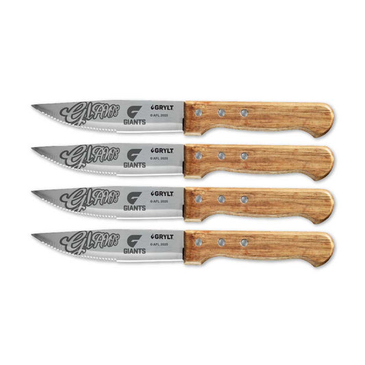 GRYLT Jumbo 4 Piece Steak Knife Set AFL Greater Western Sydney Giants at MyHouse