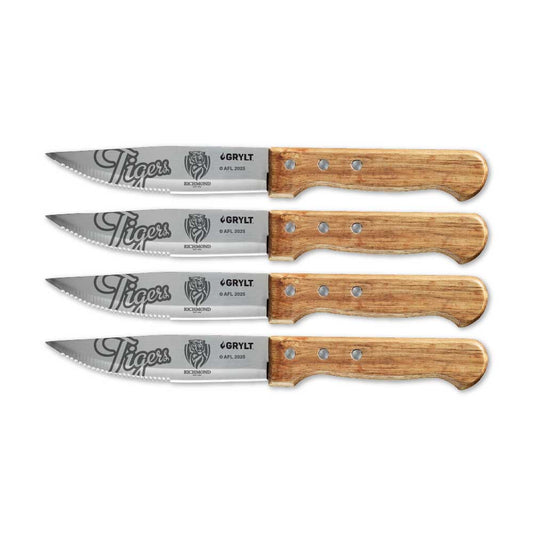 GRYLT Jumbo 4 Piece Steak Knife Set AFL Richmond Tigers at MyHouse