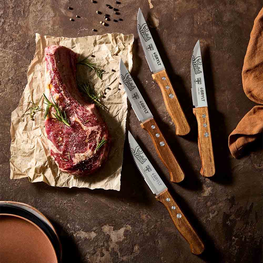 GRYLT Jumbo 4 Piece Steak Knife Set AFL St Kilda Saints at MyHouse