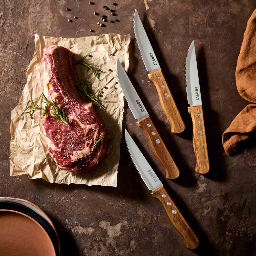 GRYLT Jumbo 4 Piece Steak Knife Set