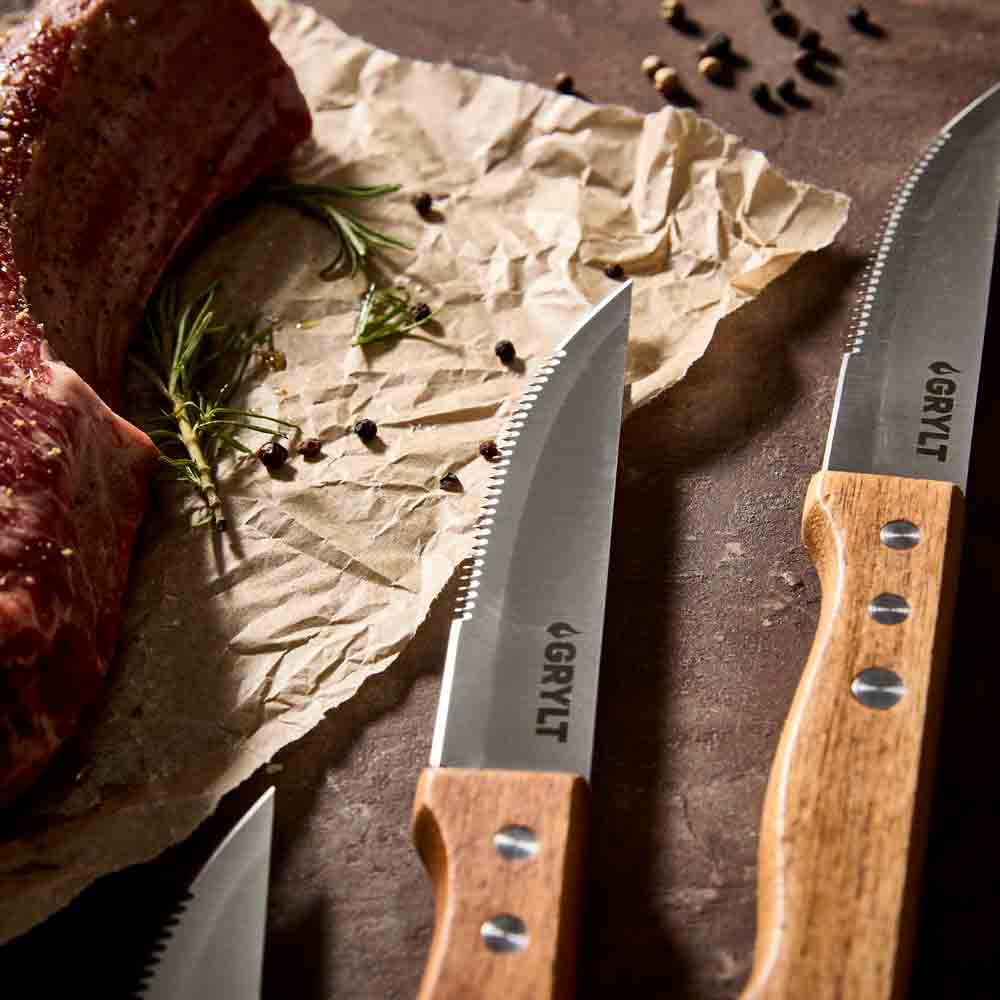 GRYLT Jumbo 4 Piece Steak Knife Set