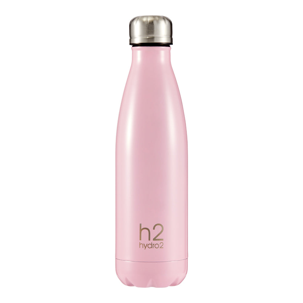 h2 hydro2 Quench Stainless Steel Water Drink Bottle 500ml rose pink