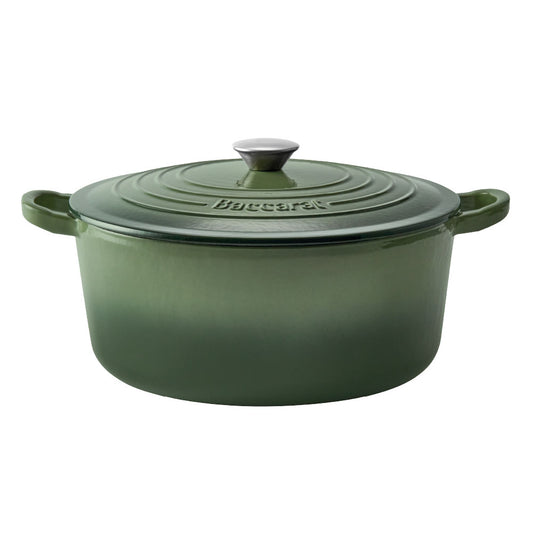 Baccarat Le Connoisseur Cast Iron Round French Oven 6.3L Sage Green at MyHouse