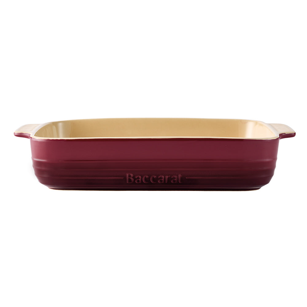 Baccarat Le Connoisseur Stoneware Lasagne Baking Dish 38cm Merlot Red at MyHouse