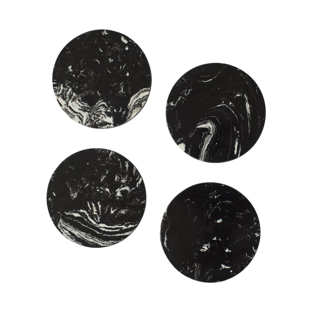 Alex Liddy Slate & Co Set of 4 Black Marble Coasters - MyHouse