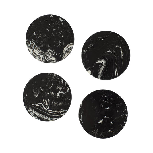 Alex Liddy Slate & Co Set of 4 Black Marble Coasters - MyHouse