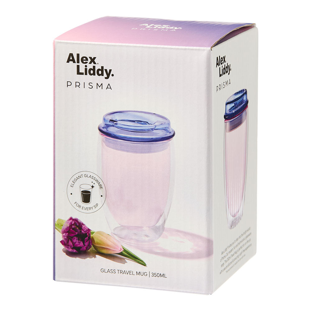 Alex Liddy Prisma Double Walled Glass Travel Mug 350ml - MyHouse