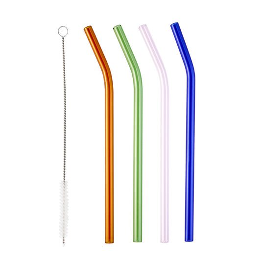 Alex Liddy Prisma Set of 4 Glass Straws - MyHouse