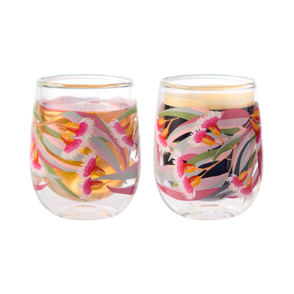 Set of 2 Double Walled Glasses with tea and coffee - MyHouse