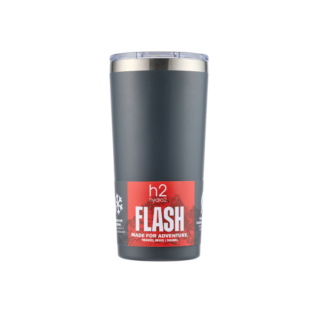 h2 hydro2 FLASH Reusable Travel Cup 590ml Grey