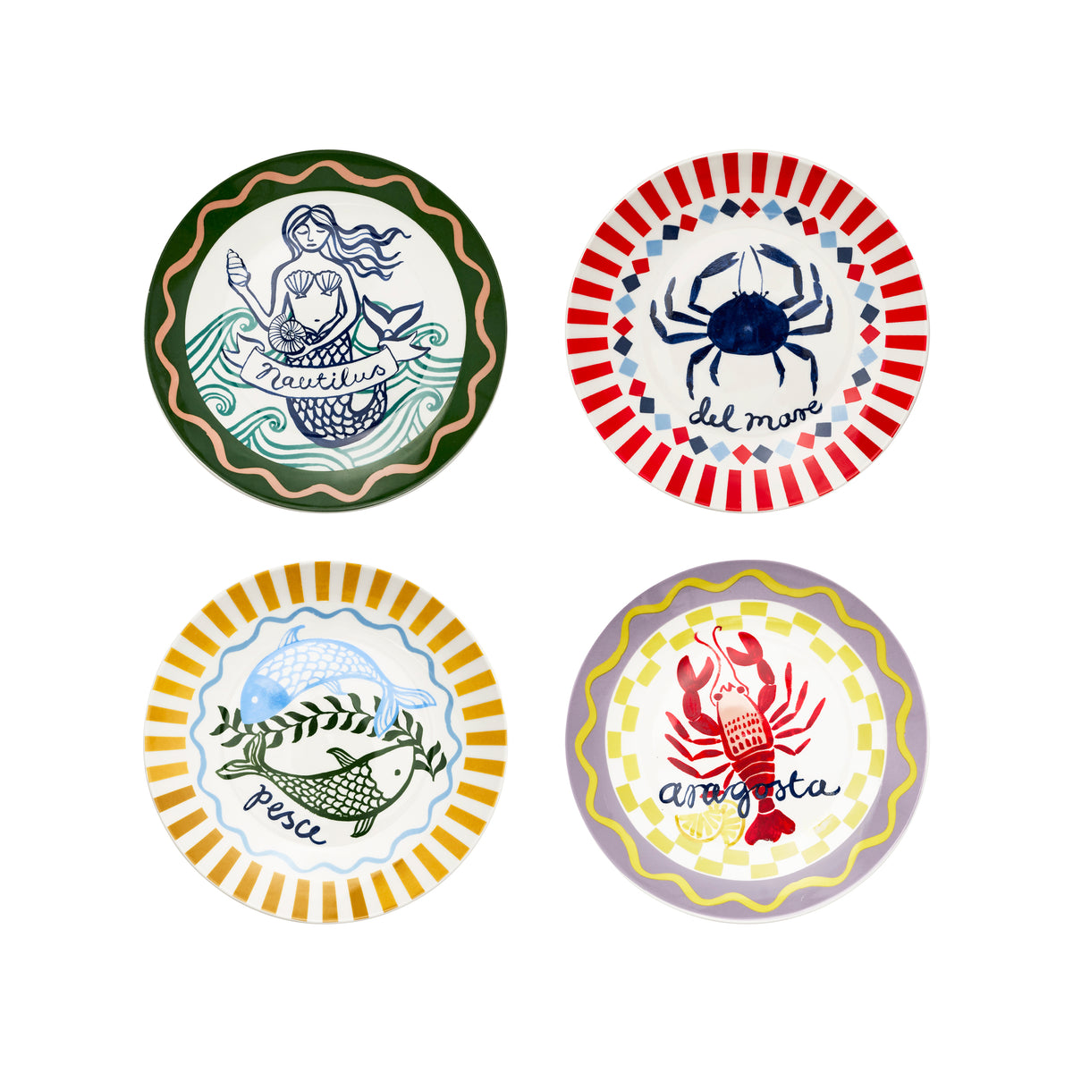 Porto Nautilus Set of 4 Side Plates 20cm