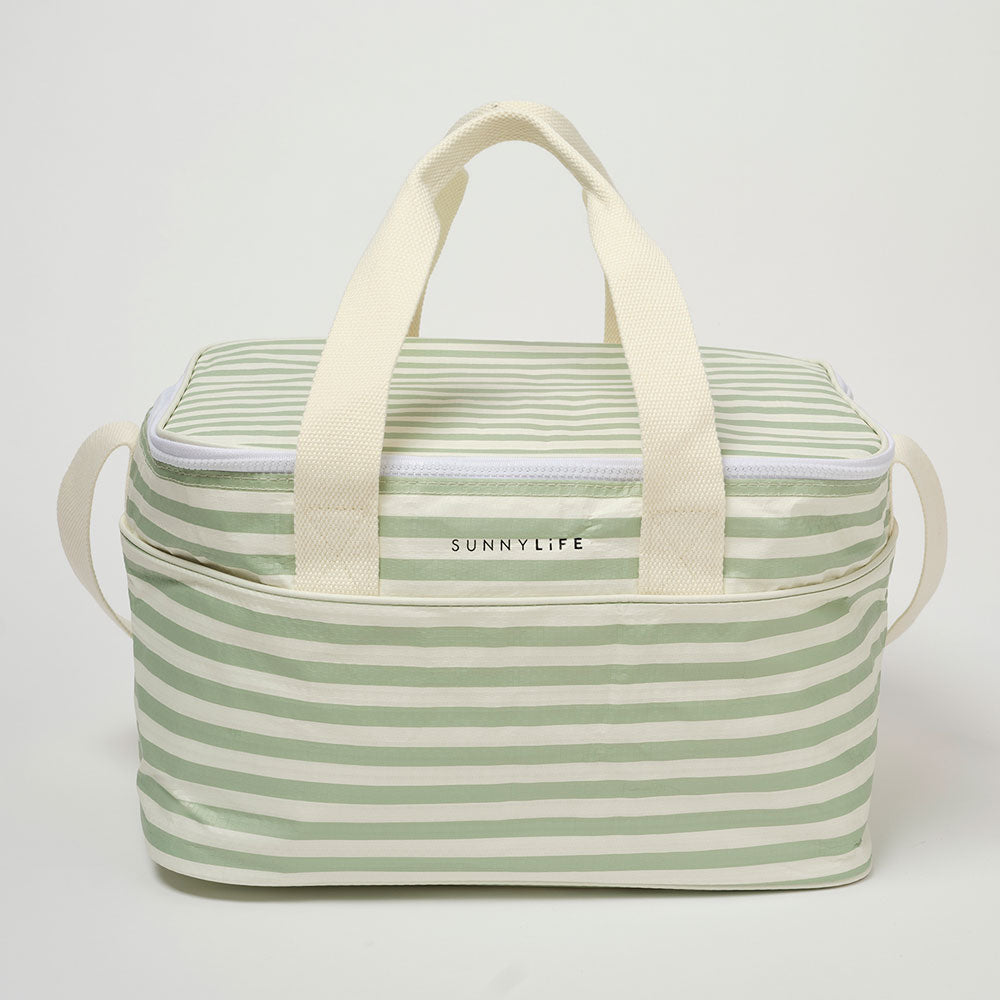 SUNNYLiFE Cooler Bag Sage Stripe
