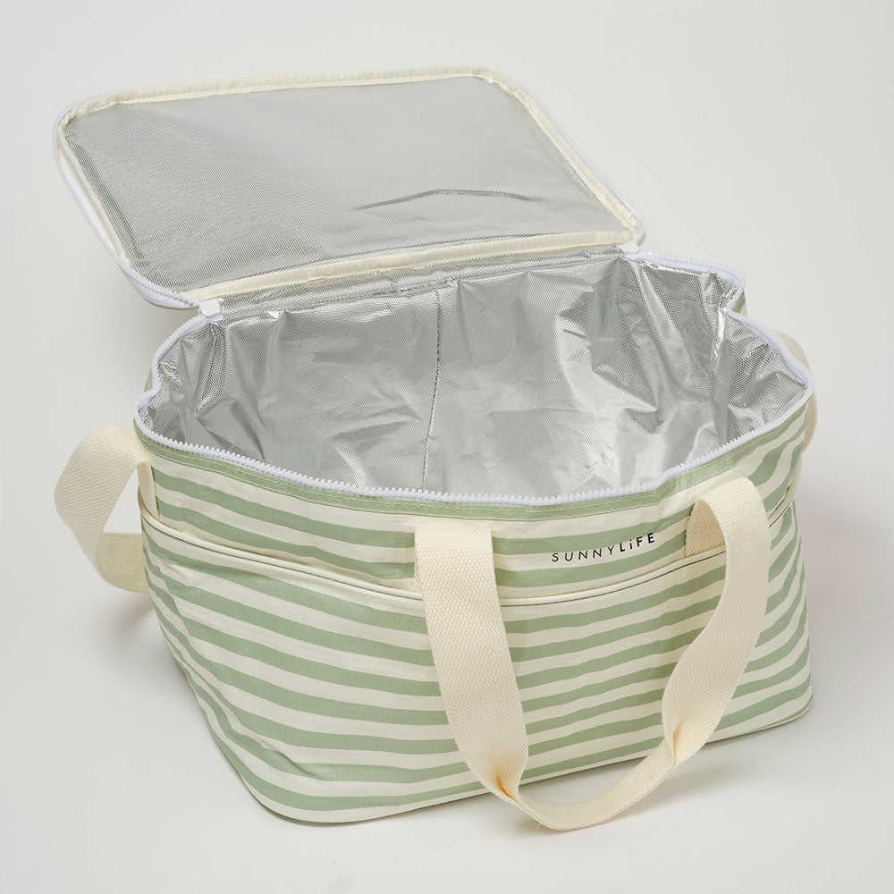 SUNNYLiFE Cooler Bag Sage Stripe