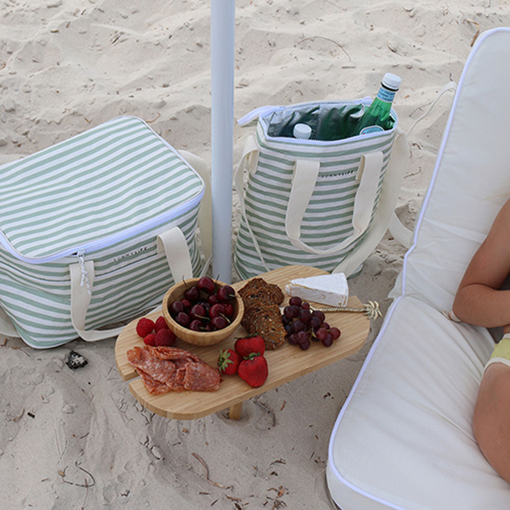 SUNNYLiFE Cooler Bag Sage Stripe