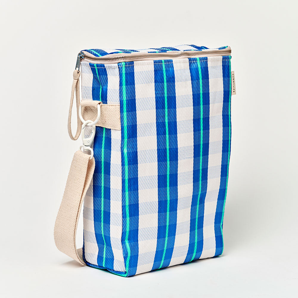 SUNNYLiFE Drinks Cooler Bag La Mer Blue Neon