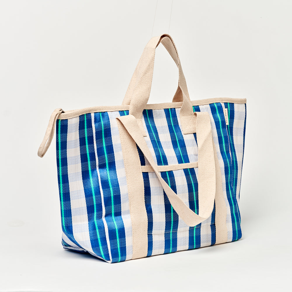 SUNNYLiFE Cooler Tote La Mer Blue Neon