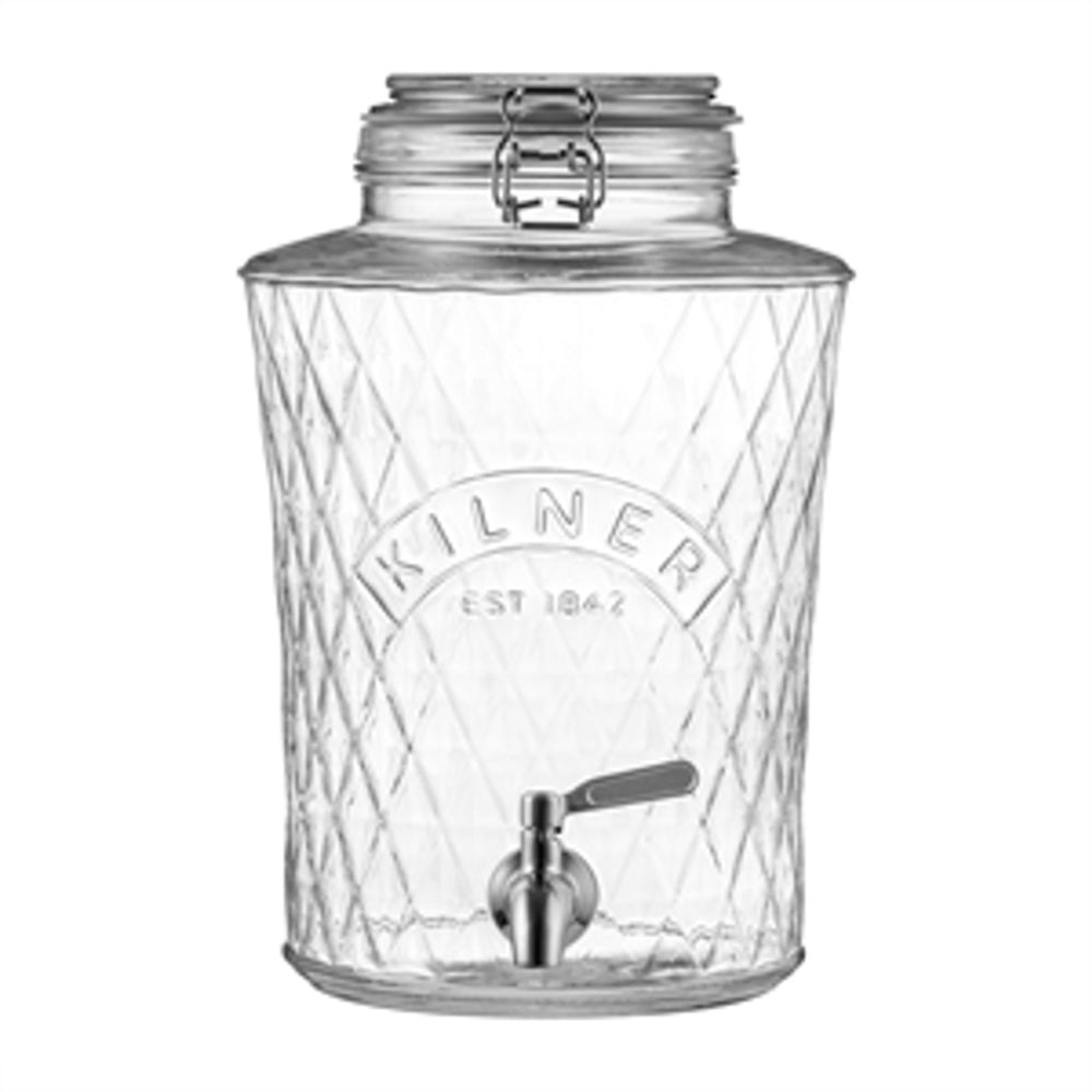 Kilner Clip Top Diamond Dispenser with Stainless Steel Tap