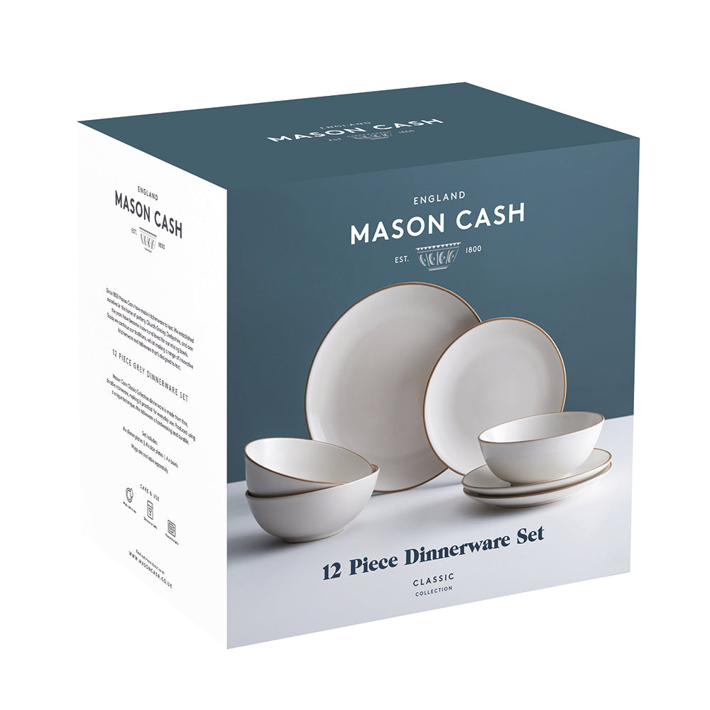 Mason Cash Classic Collection Stoneware 12 Piece Dinner Set