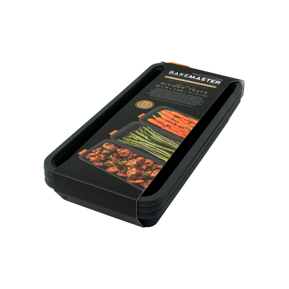 Bakemaster Set of 3 Divider Trays 28x13x35cm