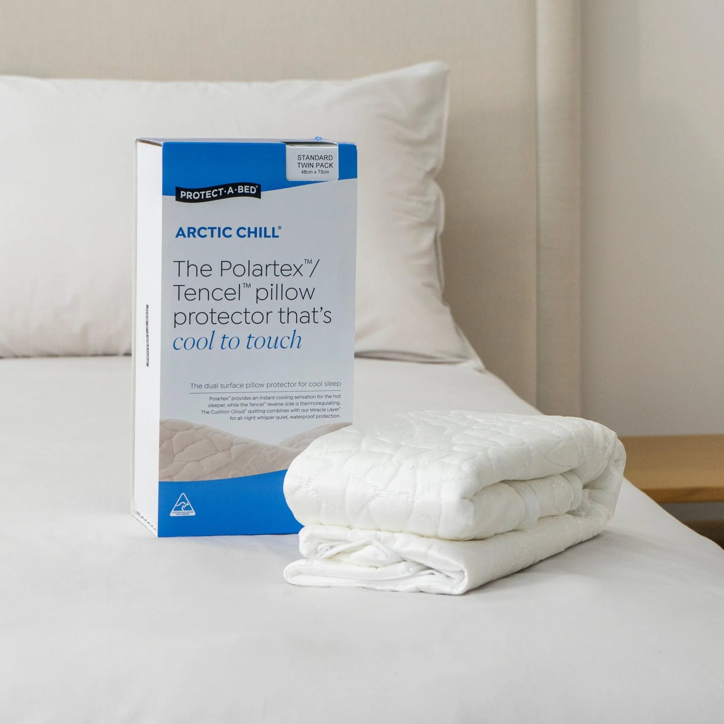 Protect-A-Bed Arctic Chill Polartex Jacquard Pillow Protector Twin Pack