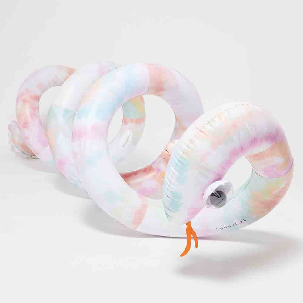 SUNNYLiFE Giant Inflatable Noodle Snake Tie Dye Multi