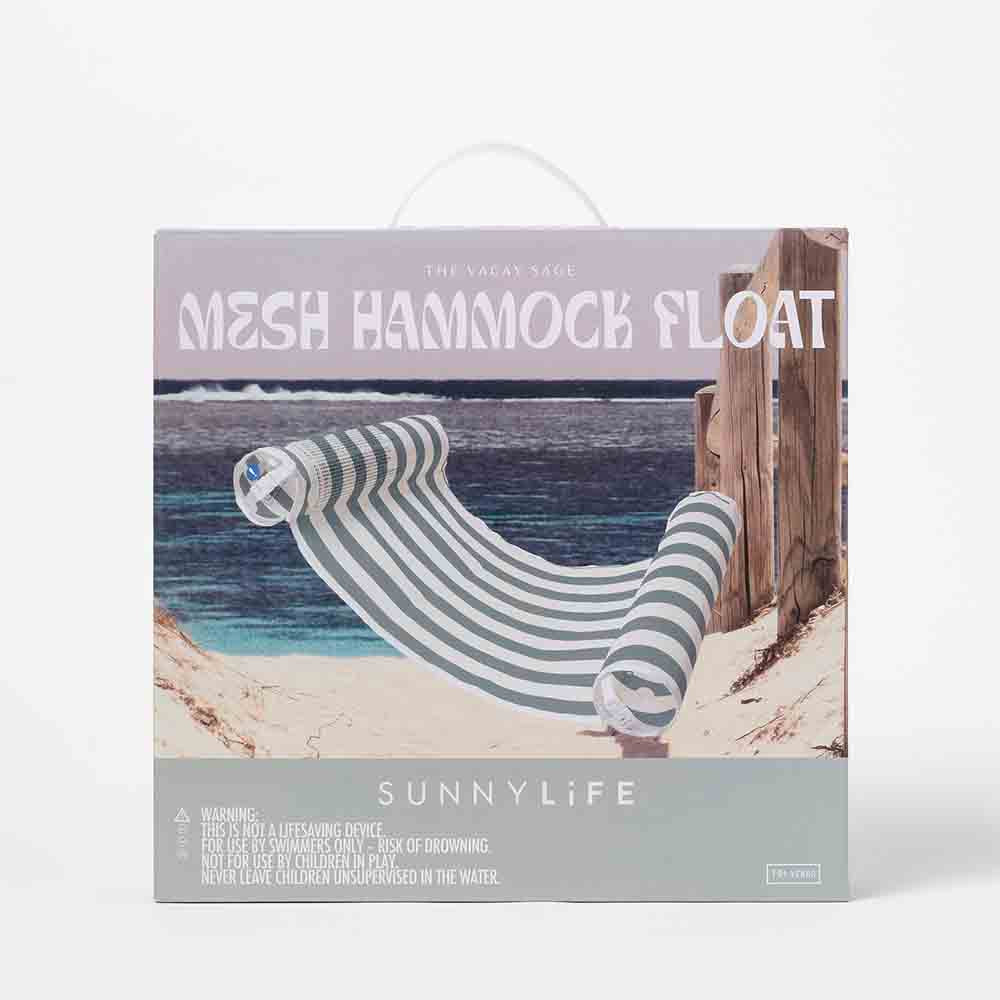 SUNNYLiFE Mesh Hammock Float The Vacay Sage