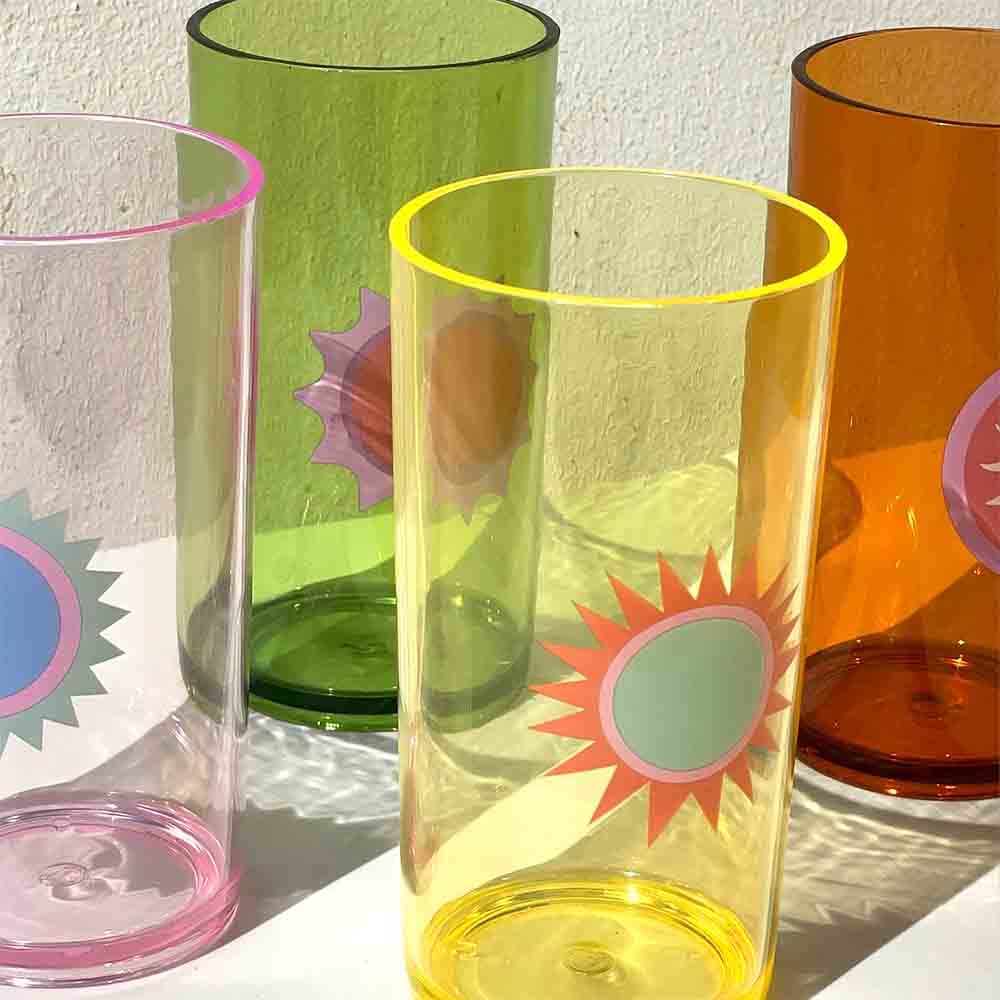 SUNNYLiFE Set of 4 Poolside Tall Tumbler