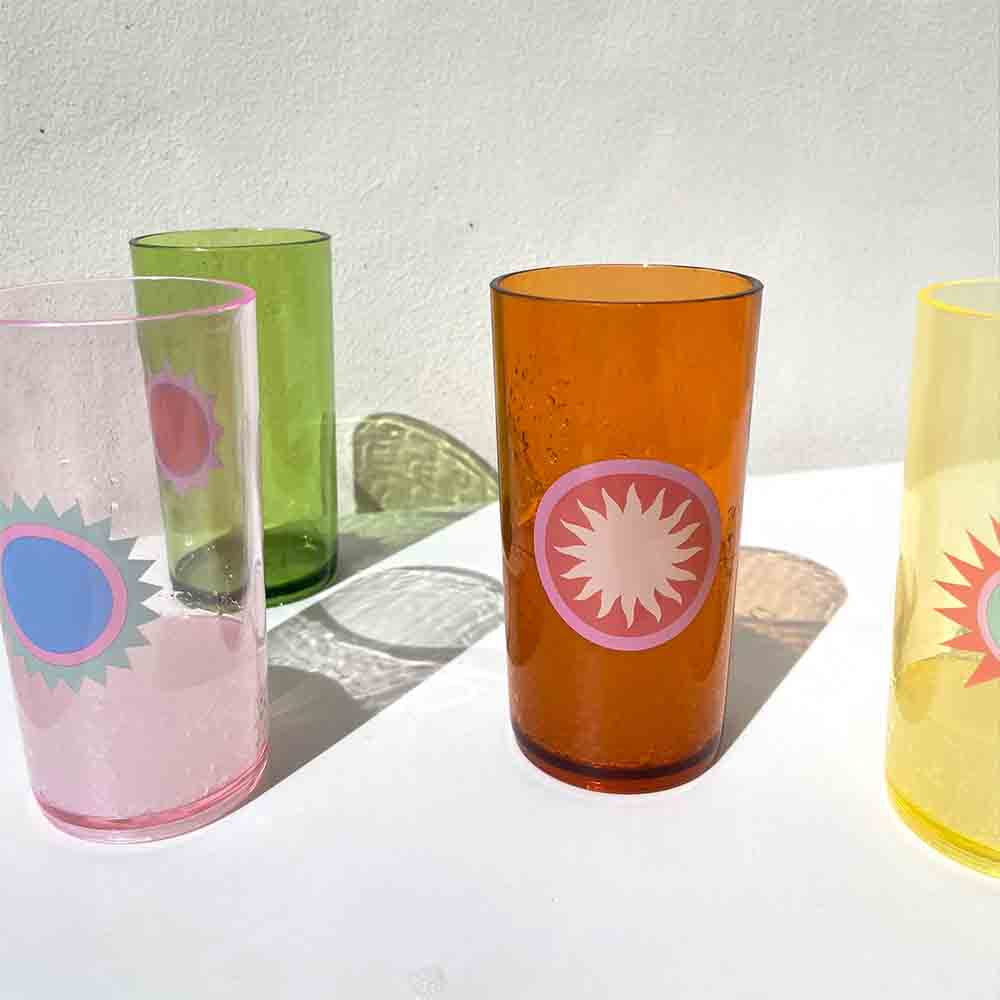 SUNNYLiFE Set of 4 Poolside Tall Tumbler