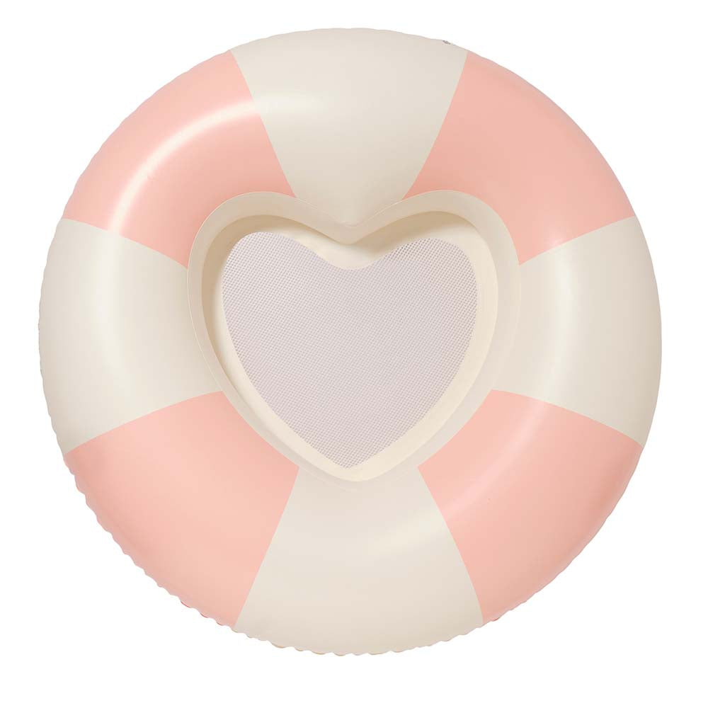 SUNNYLiFE Luxe Tube Pool Ring Stole My Heart Pink Stripe