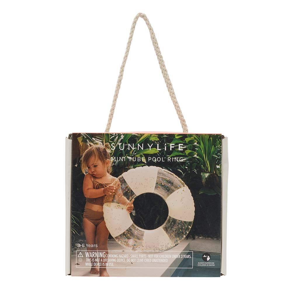 SUNNYLiFE Mini Tube Pool Ring Cotton Candy Stripe