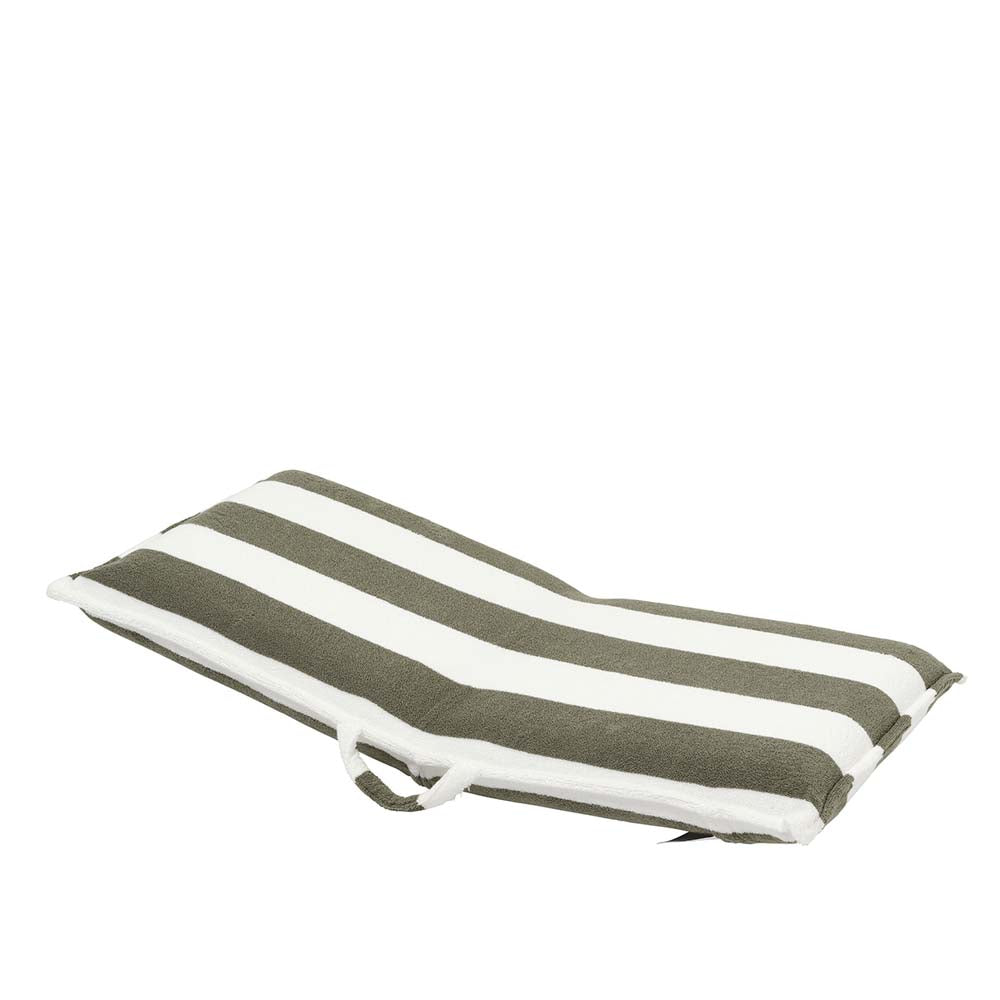 SUNNYLiFE Terry Travel Lounger The Vacay Olive Stripe