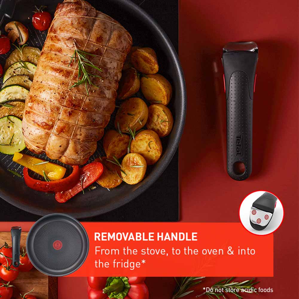 Removable fry pan handle infographic