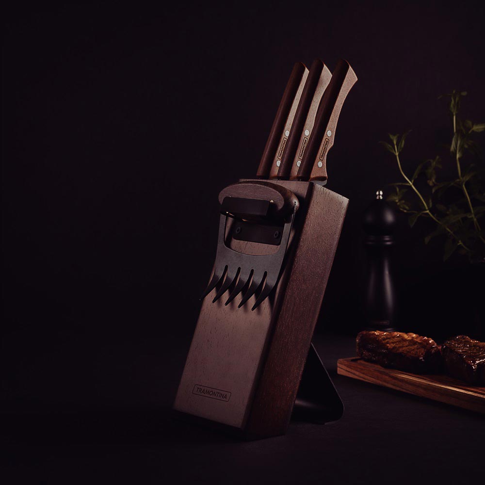 Tramontina Churrasco Black Collection Knife Block