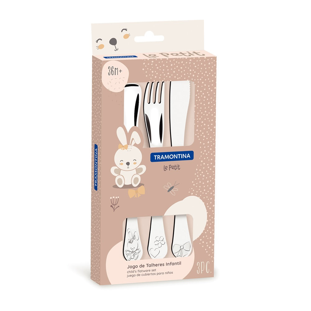 Tramontina Le Petit 3 Piece Stainless Steel Cutlery Set Girls- MyHouse