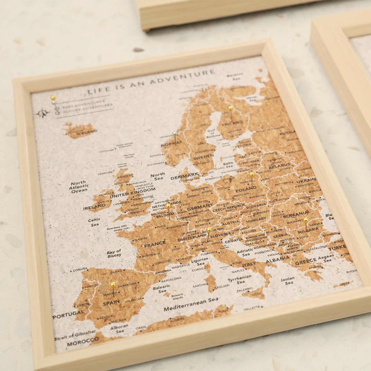 Splosh Travel Board Europe Desk Map