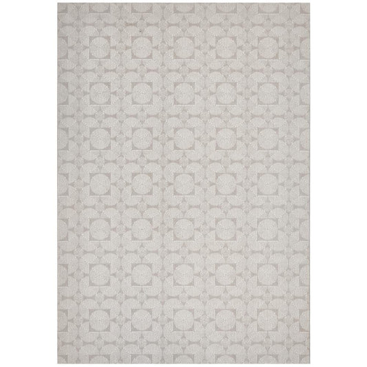 Rug Culture Prague Niko Wool Rug Geometric print Silver - MyHouse