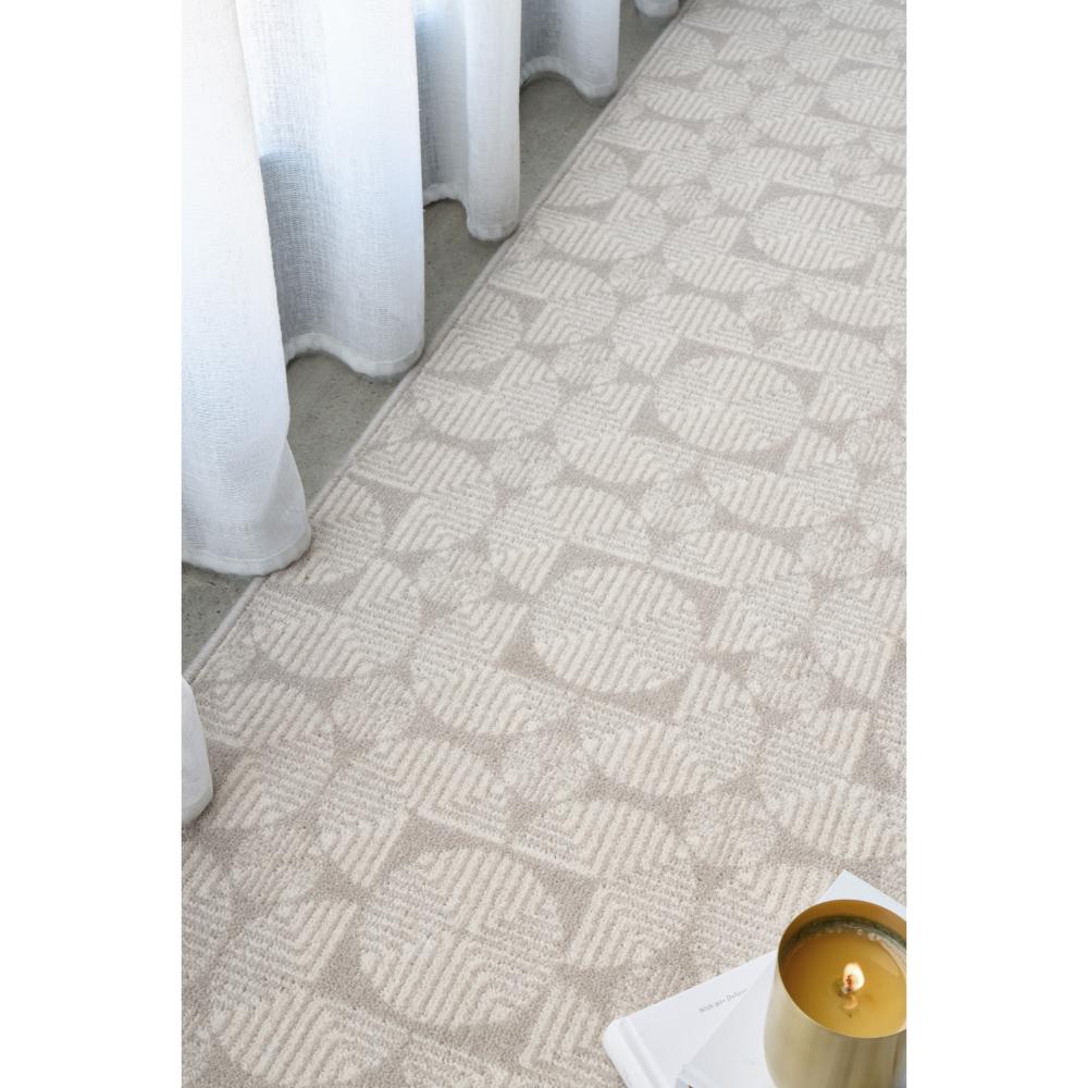 grey geometric print Wool Rug by the window - MyHouse