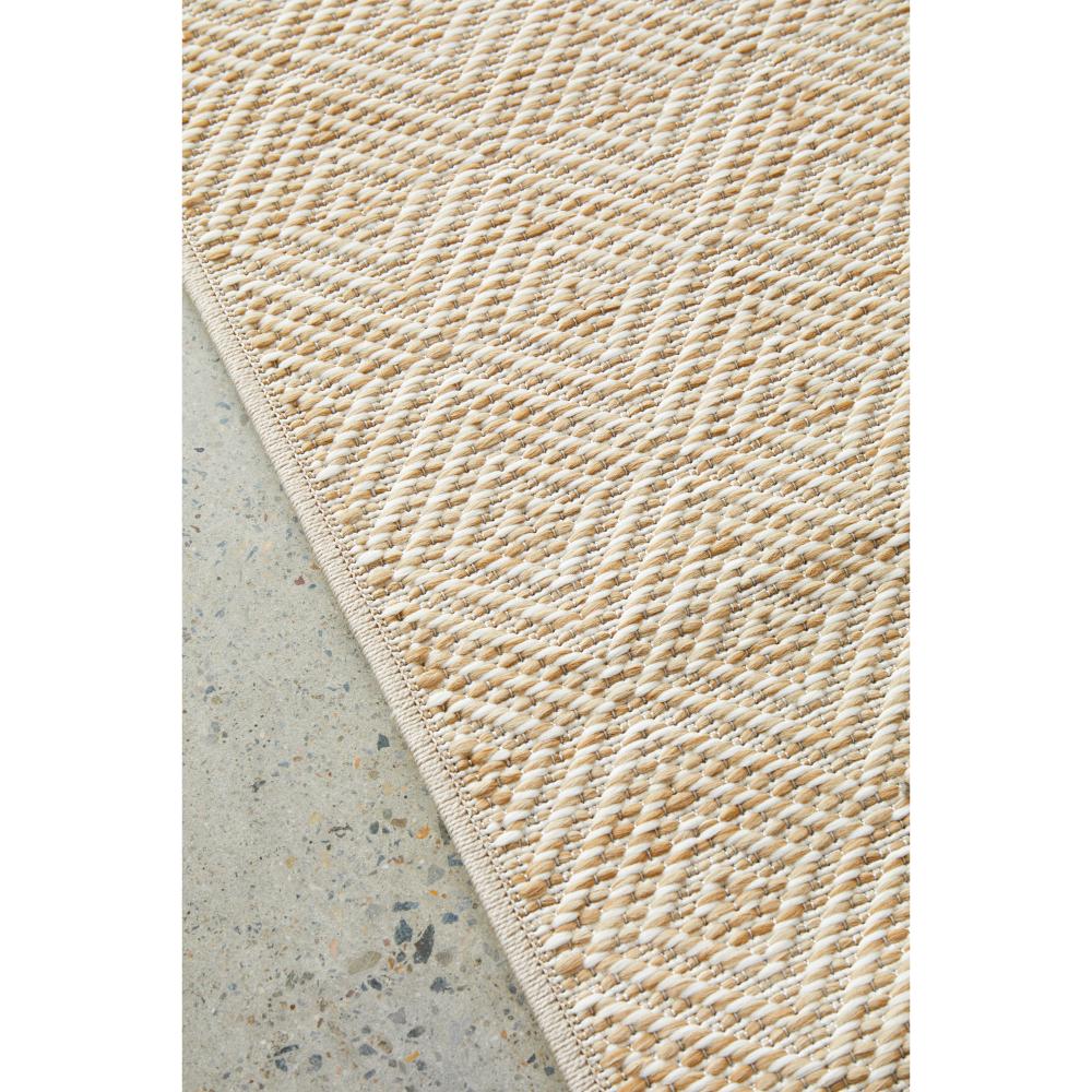 natural brown hallway diamond design indoor outdoor rug detail image - MyHouse