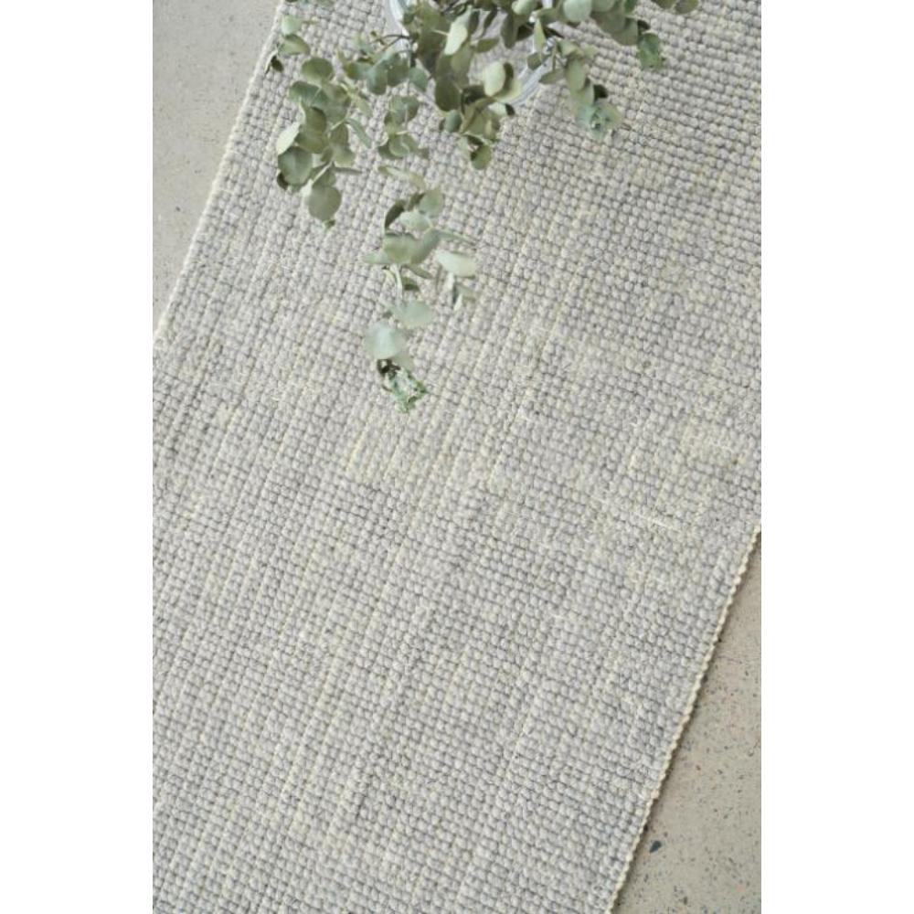 grey Hamptons style jute wool rug with native foliage in vase - MyHouse