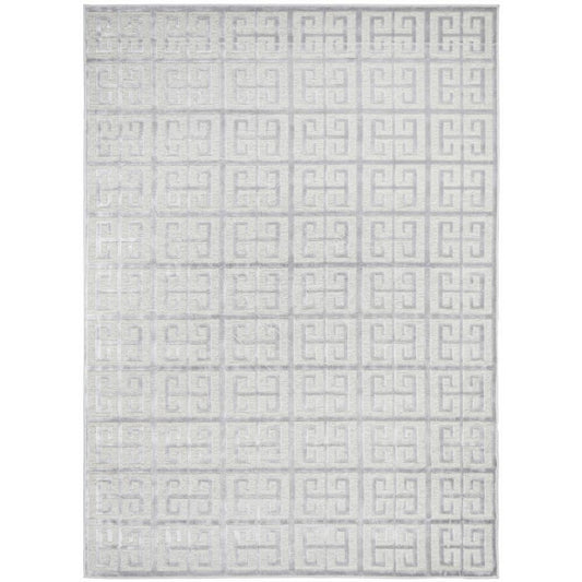 Rug Culture York Brenda Rug silver grey art deco - MyHouse