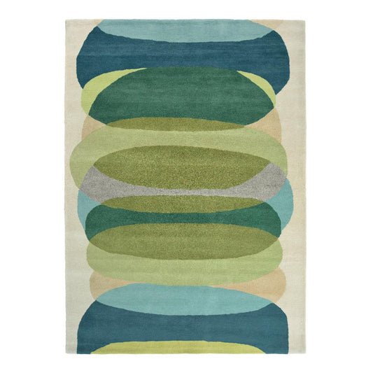 Harlequin Elliptic Wool Rug Emerald green - MyHouse