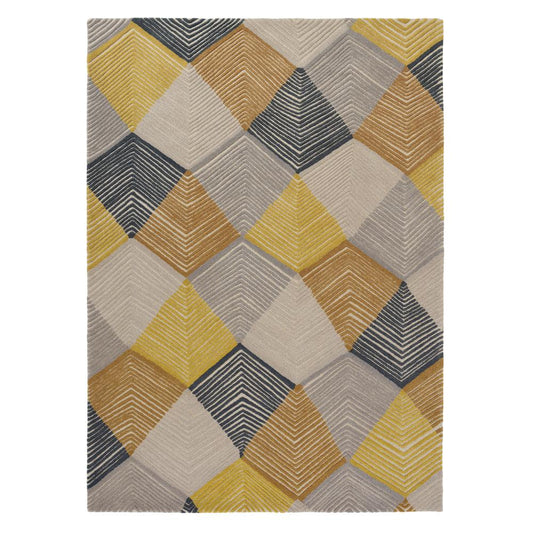 Harlequin Rhythym Saffron Wool Rug - MyHouse