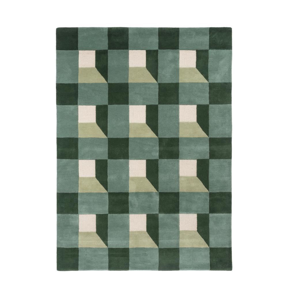 Harlequin Blocks Wool Rug Fern - MyHouse