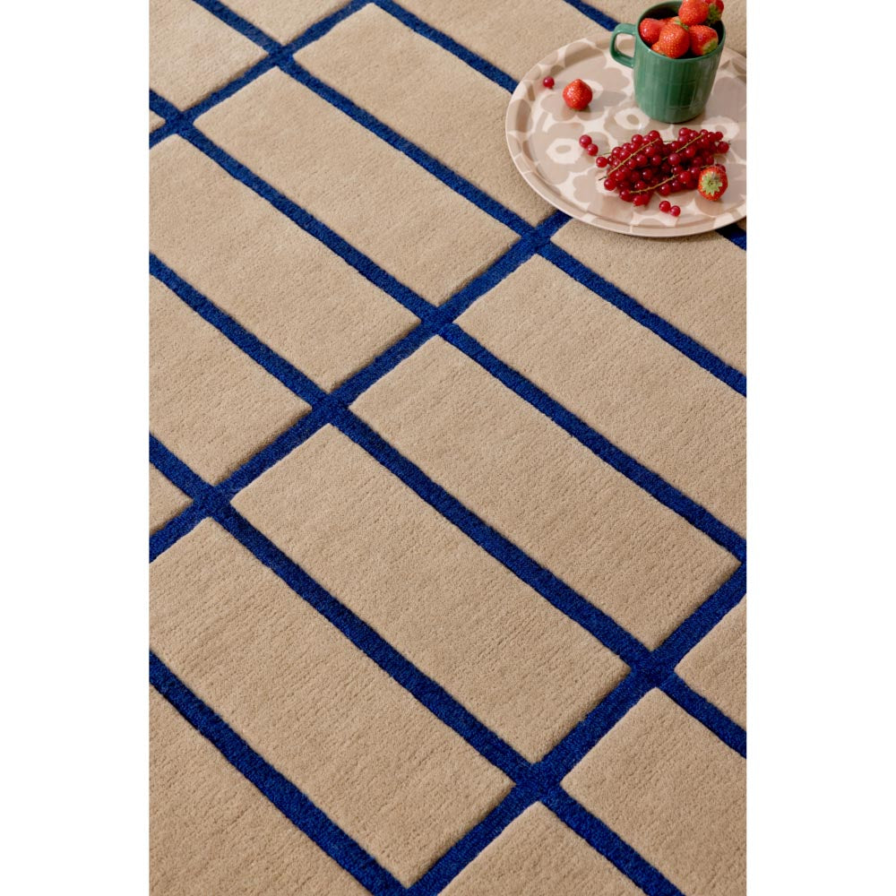 Marimekko Tiiliskivi Rug Bright Blue